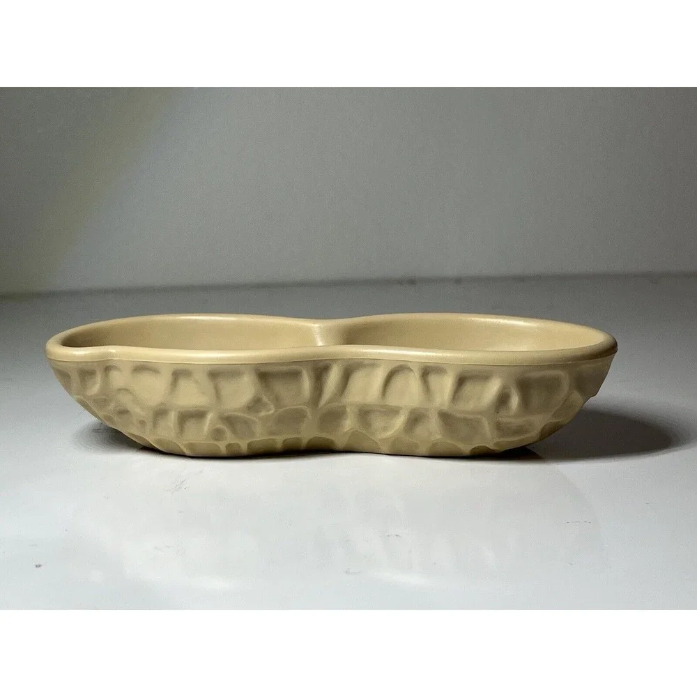 AVON Mr.Peanut Nutty Soap Dish Nut Shell Shaped Bowl Brown 6.5